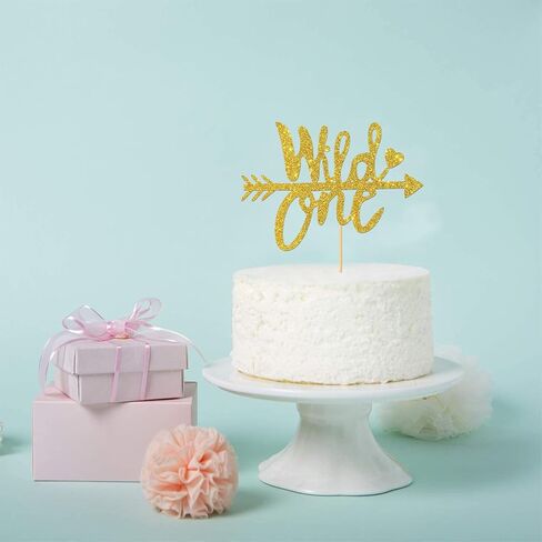 زينة كعكة واحدة لامعة لتزيين كعكة عيد الميلاد الأول للأطفال من جلود جليتر in Kuwait