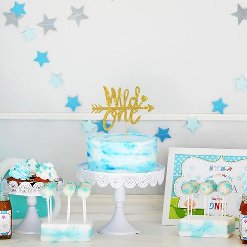 زينة كعكة واحدة لامعة لتزيين كعكة عيد الميلاد الأول للأطفال من جلود جليتر in Kuwait