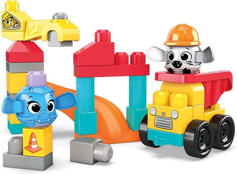 Mega Bloks Peek A Blocks Construction Site, Building Toys for Toddlers for ages 1 years and up (30 Pieces) in Saudi Arabia