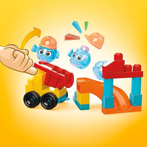 Mega Bloks Peek A Blocks Construction Site, Building Toys for Toddlers for ages 1 years and up (30 Pieces) in Saudi Arabia