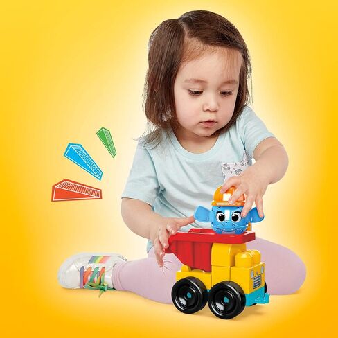 Mega Bloks Peek A Blocks Construction Site, Building Toys for Toddlers for ages 1 years and up (30 Pieces) in Saudi Arabia