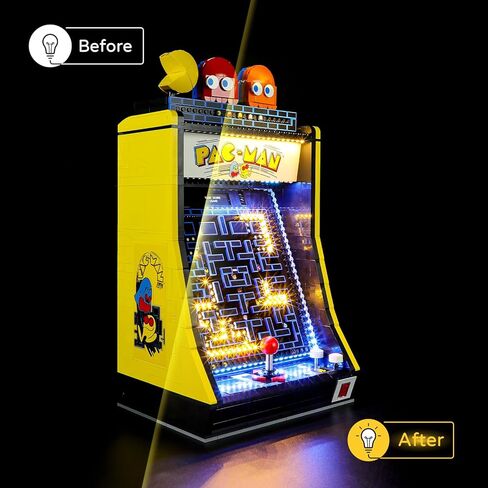 ييربريكس مصباح ليد لمكعبات البناء ليغو 10323 ايكونز باك مان اركيد (المجموعة غير متضمنة) in Kuwait