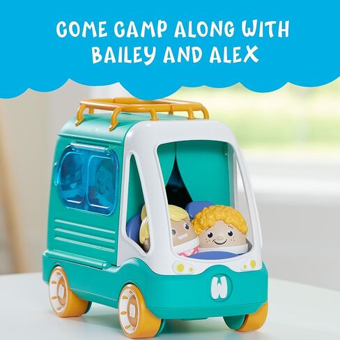 Playskool Weebles My Happy Camper - لعبة Weeble Wobble لمرحلة ما قبل المدرسة للأطفال الصغار، موقع تخييم مزود بأضواء وأصوات وأغاني، للأطفال من سن 12 شهرًا فما فوق in Kuwait