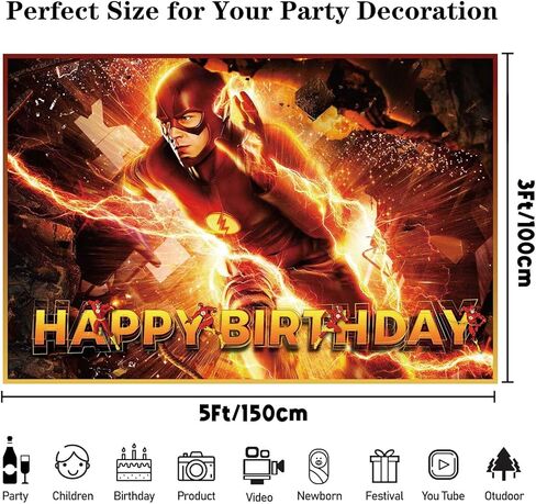 Hero Birthday Party Supplies,Party Supplies Birthday with 5 * 3ft Background Backdrop Birthday Banner, Party Supplies Birthday Boy Kids for Superhero Theme Party in Kuwait