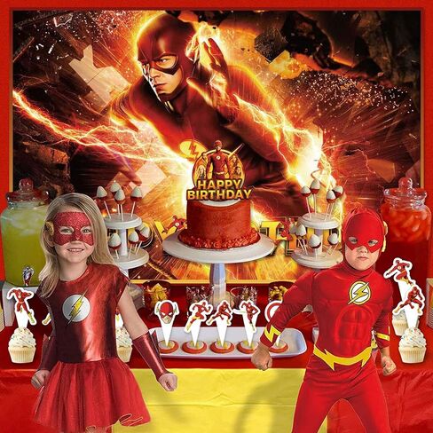 Hero Birthday Party Supplies,Party Supplies Birthday with 5 * 3ft Background Backdrop Birthday Banner, Party Supplies Birthday Boy Kids for Superhero Theme Party in Kuwait