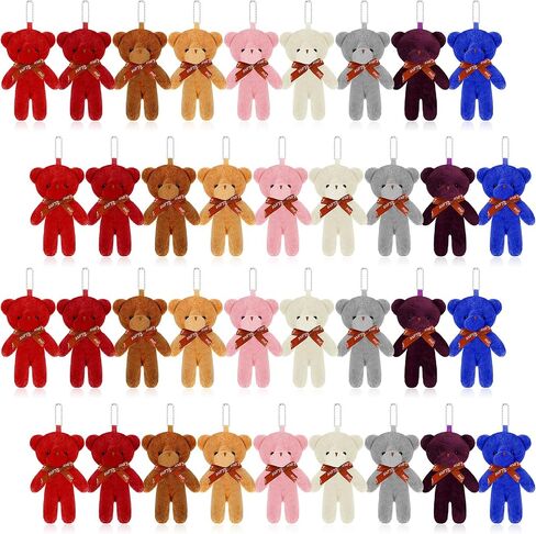 36 Pieces Mini Bear Toy 4.7 Inch Mini Plush Bear Soft Tiny Bear Doll Stuffed Tiny Bear for Teens Girls Boys Adults DIY Keychain Birthday Wedding Christmas Party Favors in Saudi Arabia