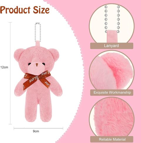 36 Pieces Mini Bear Toy 4.7 Inch Mini Plush Bear Soft Tiny Bear Doll Stuffed Tiny Bear for Teens Girls Boys Adults DIY Keychain Birthday Wedding Christmas Party Favors in Saudi Arabia