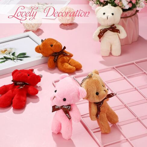 36 Pieces Mini Bear Toy 4.7 Inch Mini Plush Bear Soft Tiny Bear Doll Stuffed Tiny Bear for Teens Girls Boys Adults DIY Keychain Birthday Wedding Christmas Party Favors in Saudi Arabia