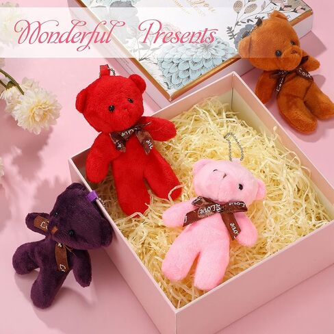 36 Pieces Mini Bear Toy 4.7 Inch Mini Plush Bear Soft Tiny Bear Doll Stuffed Tiny Bear for Teens Girls Boys Adults DIY Keychain Birthday Wedding Christmas Party Favors in Saudi Arabia
