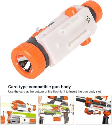مصباح يدوي تكتيكي بلاستيكي من AngelReally لتعديل لعبة Nerf Gun Modulus Regulator Toy Gun، مصباح يدوي تكتيكي معدل، ضوء أزرق in Saudi Arabia