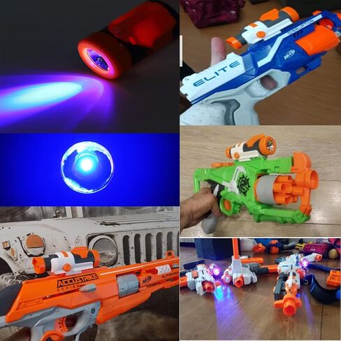 مصباح يدوي تكتيكي بلاستيكي من AngelReally لتعديل لعبة Nerf Gun Modulus Regulator Toy Gun، مصباح يدوي تكتيكي معدل، ضوء أزرق in Saudi Arabia