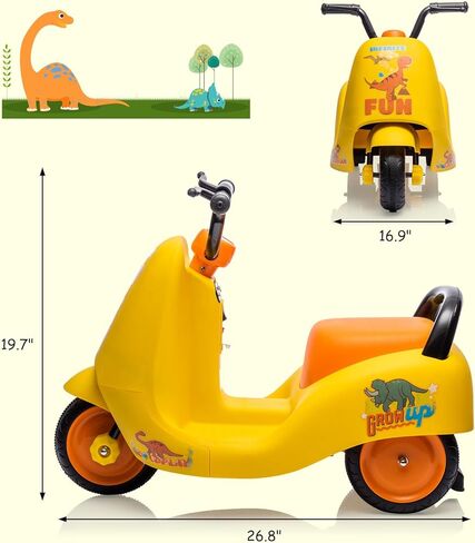 Kids Ride On Motorcycle, 6V Battery Powered Electric Ride On Motorbike Toy with Pedal, 3 Wheels Toddler Car for Kids 3-6 Years Boys Girls in Kuwait