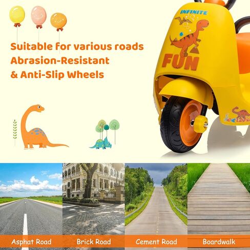 Kids Ride On Motorcycle, 6V Battery Powered Electric Ride On Motorbike Toy with Pedal, 3 Wheels Toddler Car for Kids 3-6 Years Boys Girls in Kuwait