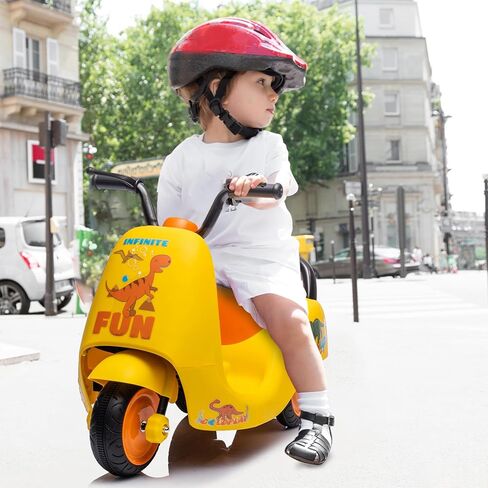 Kids Ride On Motorcycle, 6V Battery Powered Electric Ride On Motorbike Toy with Pedal, 3 Wheels Toddler Car for Kids 3-6 Years Boys Girls in Kuwait