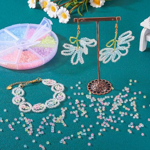 Beadthoven 5280pcs 2mm الخرز الزجاجي المضيء، متنوعة يتوهج في الظلام الخرز 11/0 جولة الخرز البذور الباستيل الملونة متوهجة صغيرة الخرز الشمسية الصغيرة DIY سوار قلادة صنع المجوهرات الحرف اليدوية in Kuwait