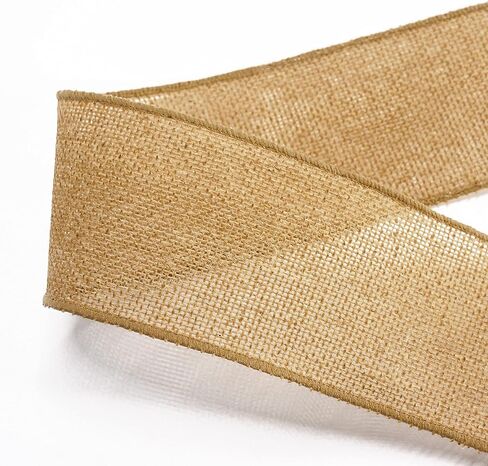 شريط سلكي من الخيش من ترايكو - 3 بوصة × 20 ياردة (60 قدمًا) × 1 لفة لديكور المنزل في عيد الميلاد، وتغليف الهدايا، وصناعة القوس، والإكليل، والحرف اليدوية، والزفاف in Kuwait