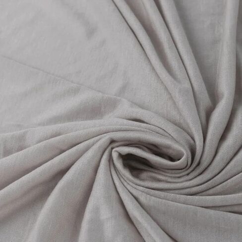 Texco Inc خفيف الوزن بلون سادة 100% رايون جيرسي متماسك في اتجاهين ملابس تزيين قابلة للتمدد DIY قماش، حجر 5 ياردات in Kuwait