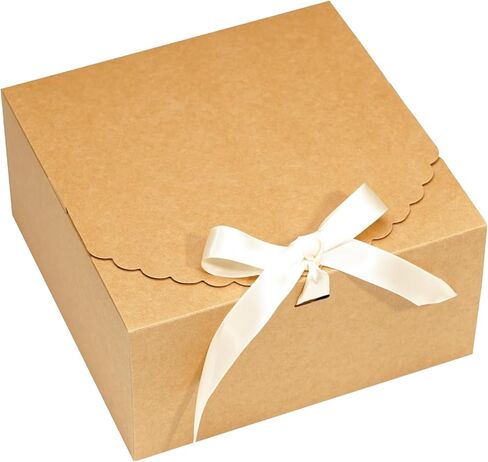 15 عبوة من صناديق هدايا 8×8×4 من يونيكوباك، صناديق هدايا كرافت مع اغطية للهدايا، صندوق اقتراح لوصيفة العروس، صناديق هدايا الكريسماس in Kuwait