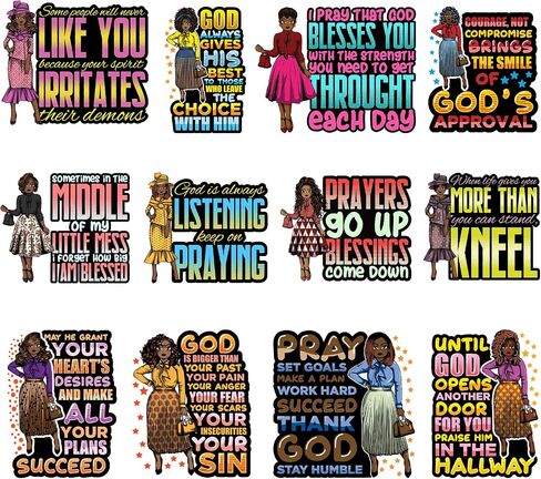9Pcs Black King Iron On Decals for Clothing Cool Black Men Iron On Patches DIY Heat Transfer Stickers for T-Shirt Jeans in Kuwait