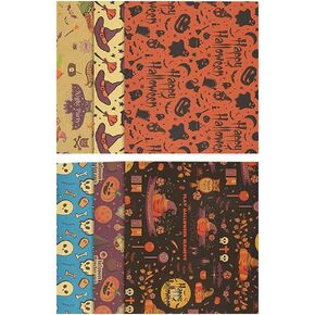 WDNUKEE Halloween Wrapping Paper for Kids Girls Women Adults Boys Men,6 Sheets Halloween Kraft Wrapping Paper,Halloween Wrapping Paper Folded Flat 20x28 inches each in Kuwait