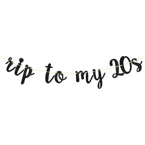 مزق إلى العشرينات من راية سوداء لامعة، جنازة لشبابي، راية عيد ميلاد مزق العشرينات، حفلة عيد ميلاد الموت حتى العشرينات، ديكور حفلة عيد الميلاد الثلاثين in Kuwait