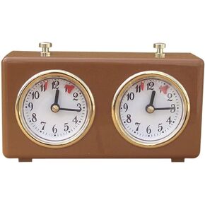 Chess Clock, Retro Analog Chess Clock Timer, Professional Chess Clock with Large Dials, Easy to Read, Wind-Up Mechanical Chess Timer for Chess Board International Chess, No Battery Needed (Black)
