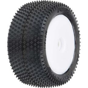 Pro-line Racing 1/18 Prism Rear Carpet Mini-B Tires Mounted 8mm White Wheels (2), PRO829713