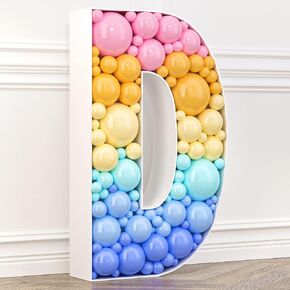 HOUSE OF PARTY 3FT Mosaic Numbers for Balloons- Marquee Numbers Pre-Cut Light Up Balloon Number Frame, Mosaic Cardboard Numbers 2 for 12th 20th 21st Birthday, Anniversary, Graduation Party Decorations