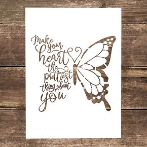 قالب استنسل الفراشة مزخرف DIY للرسم على الجدران والأثاث (حجم A4) in Kuwait