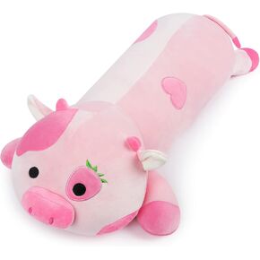 KOPHINYE Weighted Cow Stuffed Animal - 27.5" 3lb Kaiwii Weighted Stuffed Animals for Anxiety, Cute Strawberry Cow Weighted Plush Big Cow Pillow Gift for Kids and Adults in Kuwait