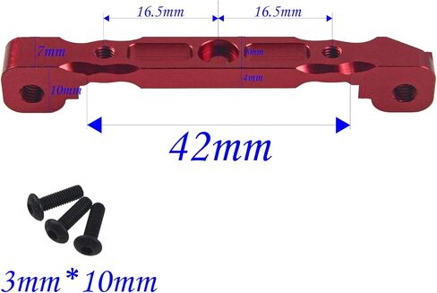 ShareGoo ذراع التعليق العلوي المعدني الأمامي الخلفي متوافق مع أجزاء ترقية السيارة Arrma Kraton Typhon Senton Talion 1/8 RC (أحمر) in Saudi Arabia
