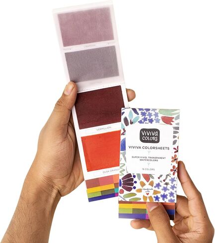Viviva Travel Watercolor Sheets - Metallic 10 Colors, Portable Paint Set in Kuwait