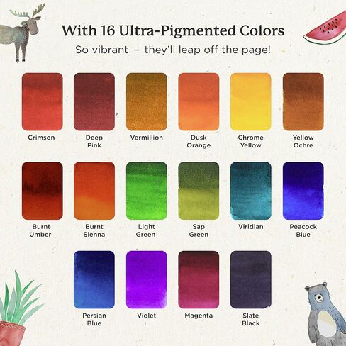 Viviva Travel Watercolor Sheets - Metallic 10 Colors, Portable Paint Set in Kuwait