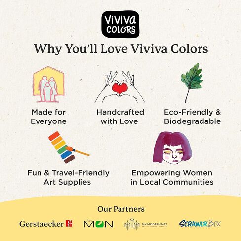 Viviva Travel Watercolor Sheets - Metallic 10 Colors, Portable Paint Set in Kuwait