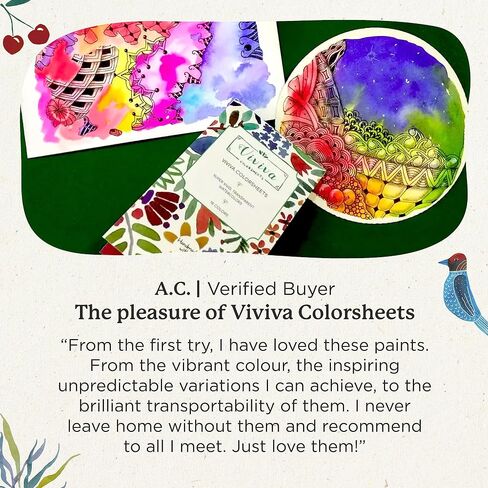 Viviva Travel Watercolor Sheets - Metallic 10 Colors, Portable Paint Set in Kuwait