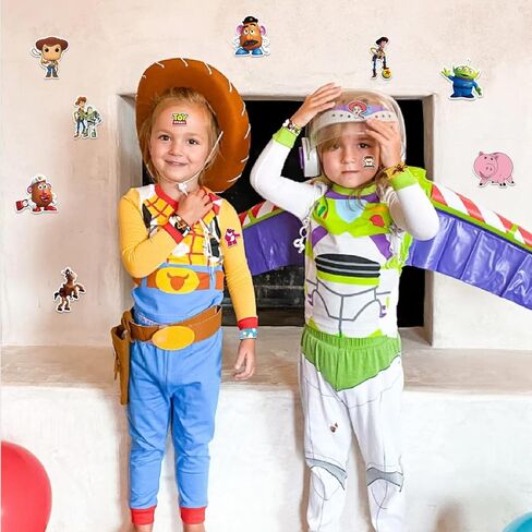 VDESFUEBY 86PCS Toys Inspired Story Party Supplies- 36 Toys Theme Slap Bracelet and 50 Toy Stickers for Boys and Girls Birthday Party Favor Decoration in Kuwait