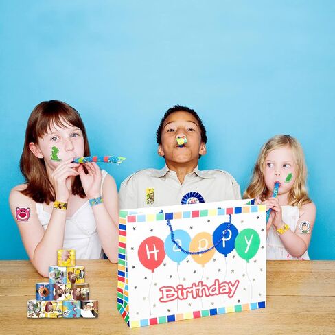 VDESFUEBY 86PCS Toys Inspired Story Party Supplies- 36 Toys Theme Slap Bracelet and 50 Toy Stickers for Boys and Girls Birthday Party Favor Decoration in Kuwait