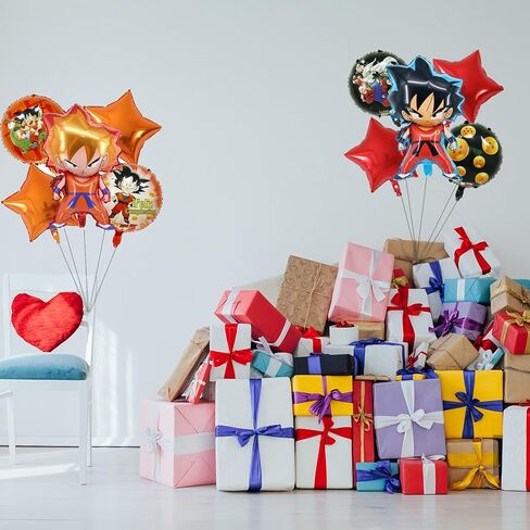 10Pcs Double Sided Different Pattern Balloons,Aluminum Film Material Party Decoration Balloons,Anime Theme Party Supplies,Kawaii Birthday Party Ballons in Kuwait