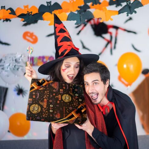 WDNUKEE Halloween Wrapping Paper for Kids Girls Women Adults Boys Men,6 Sheets Halloween Kraft Wrapping Paper,Halloween Wrapping Paper Folded Flat 20x28 inches each in Kuwait