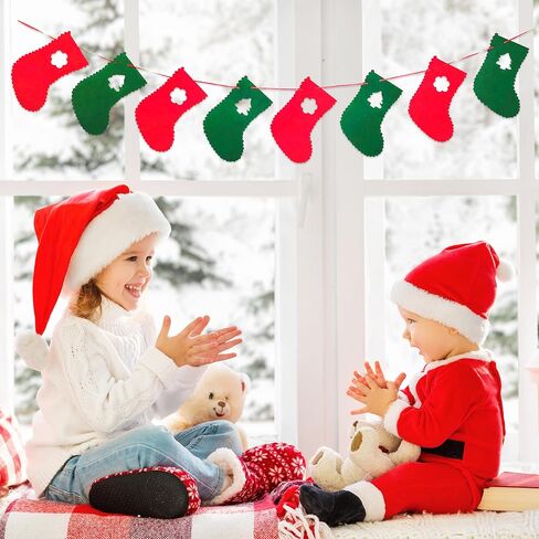 عيد الميلاد الرنة راية الأحمر الأخضر الصوف ورأى إكليل مع الغزلان عطلة سعيدة الديكور داخلي لطيف شنقا ديكور المنزل لجدار الموقد رف، غرفة نوم الأطفال، غرفة المعيشة، لوازم الحفلات in Kuwait