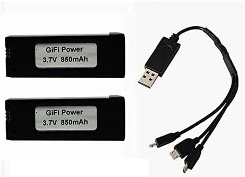 مصرف البحرين المركزي ترقية 3.7 فولت 850 مللي أمبير بطارية ليبو قدرة عالية ل Eachine E58 JY019 GD88 L800 S168 RC كوادكوبتر بطارية بدون طيار 2 حزمة مع شاحن USB in Kuwait