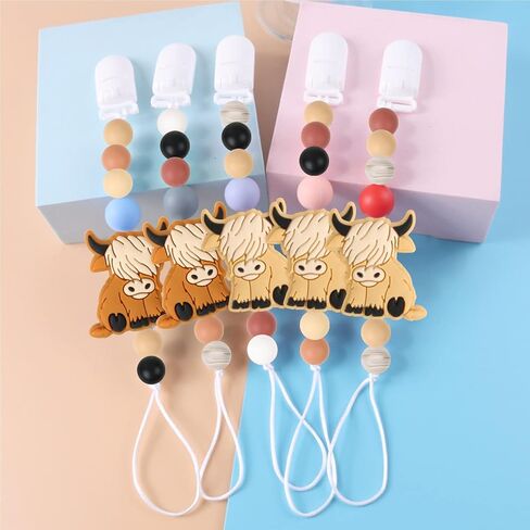 BENOSPACE 10Pcs Cow Beads Cartoon Animal Silicone Beads with Hole Loose Cow Printed Bead Colorful Flat Spacer Beads for Jewelry Making DIY Pen Beads Necklaces Bracelet Keychain Lanyard Crafts Supplies in Saudi Arabia