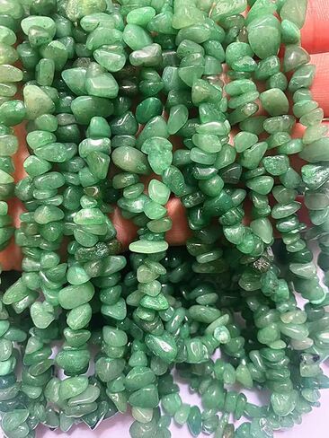 7-8mm Natural Blue Aventurine Gemstone Chips Beads Healing Crystals Waist Bracelets Necklace Kit Irregular Stone DIY Crafts Design Jewelry Making in Kuwait