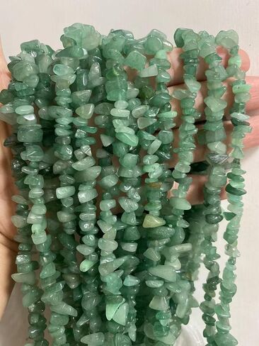 7-8mm Natural Blue Aventurine Gemstone Chips Beads Healing Crystals Waist Bracelets Necklace Kit Irregular Stone DIY Crafts Design Jewelry Making in Kuwait