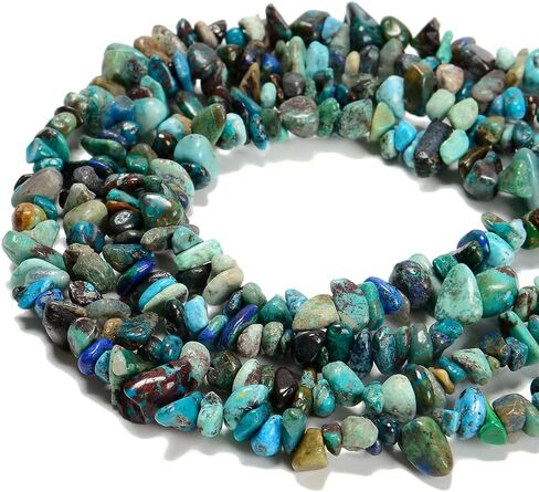 7-8mm Natural Blue Aventurine Gemstone Chips Beads Healing Crystals Waist Bracelets Necklace Kit Irregular Stone DIY Crafts Design Jewelry Making in Kuwait