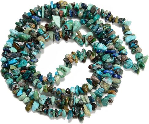 7-8mm Natural Blue Aventurine Gemstone Chips Beads Healing Crystals Waist Bracelets Necklace Kit Irregular Stone DIY Crafts Design Jewelry Making in Kuwait