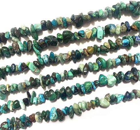 7-8mm Natural Blue Aventurine Gemstone Chips Beads Healing Crystals Waist Bracelets Necklace Kit Irregular Stone DIY Crafts Design Jewelry Making in Kuwait
