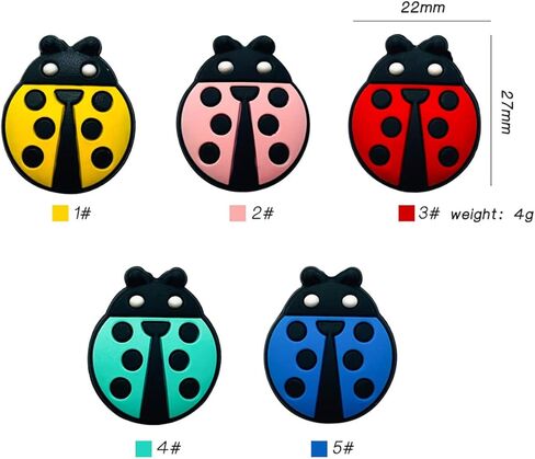 10 قطع من خرز الخنفساء السيليكون من ديكويندي، خرز مطبوع على شكل حيوانات كرتونية، خرز مسطح ملون على شكل سيليكون، خرز فاصل حشرة الخنفساء فضفاض، للبالغين من لوازم الحرف اليدوية (مزيج) in Kuwait