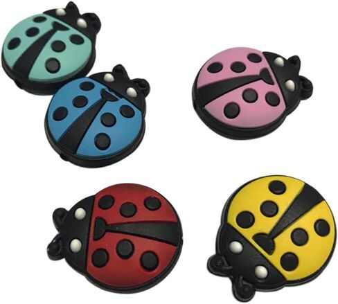 10 قطع من خرز الخنفساء السيليكون من ديكويندي، خرز مطبوع على شكل حيوانات كرتونية، خرز مسطح ملون على شكل سيليكون، خرز فاصل حشرة الخنفساء فضفاض، للبالغين من لوازم الحرف اليدوية (مزيج) in Kuwait