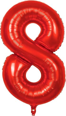 كبير 40 بوصة أحمر رقم 6 بالون رقم 6 بالون، زينة عيد الميلاد السادس للأولاد أو البنات بالون السادس، بالون أحمر بعمر 6 سنوات بالونات عيد الميلاد السادس للأولاد 6 أشهر ديكورات الذكرى السنوية لعيد الميلاد in Kuwait